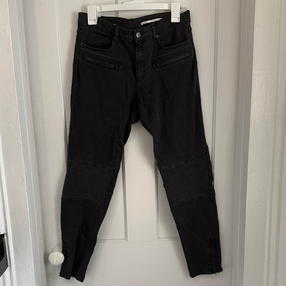 Zara Black Moto Jeans